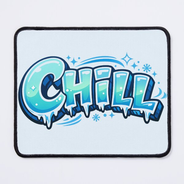 Item preview, Chill Icy Lettering Cool Vibe Text Design designed and sold by BROHLine Studio.