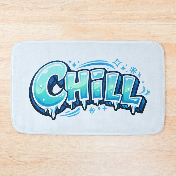 Item preview, Chill Icy Lettering Cool Vibe Text Design designed and sold by BROHLine Studio.