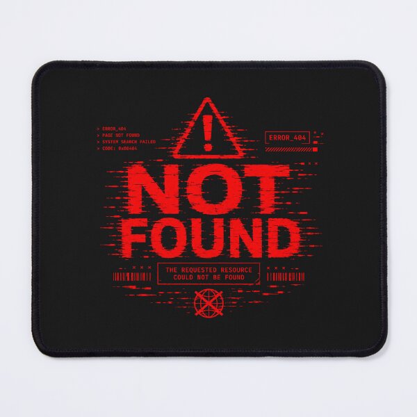 Item preview, Not Found Error 404 Glitch Shirt – Cyberpunk Warning Red Aesthetic Design designed and sold by unglaublichGut.