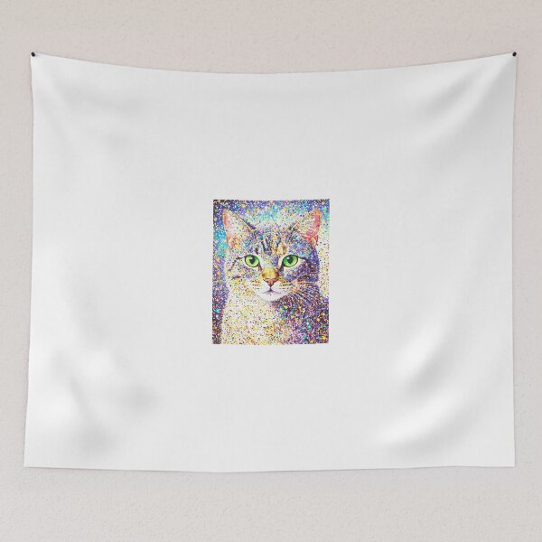 Item preview, Watercolor Rainbow Cat – Artistic Pet Illustration designed and sold by vinothmech53.