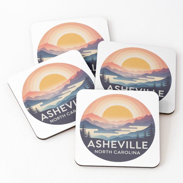 Item preview, Asheville North Carolina: Layered Mountain Circle Art designed and sold by CircinusStore.
