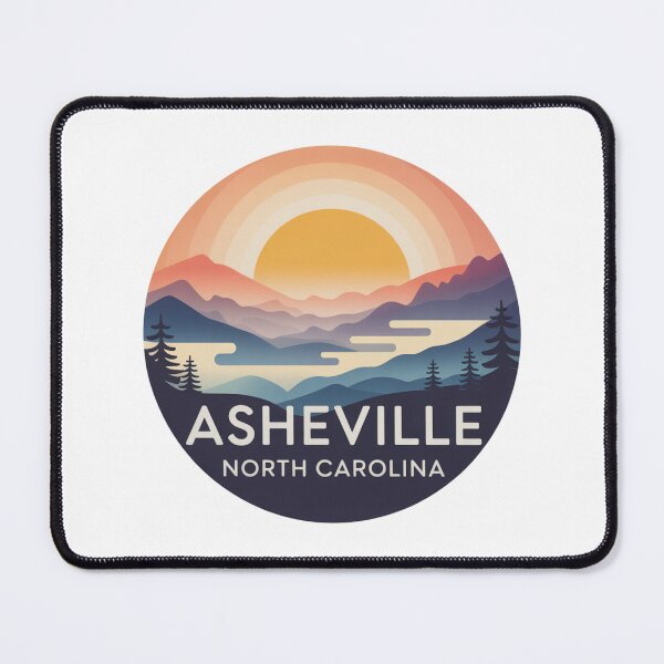 Item preview, Asheville North Carolina: Layered Mountain Circle Art designed and sold by CircinusStore.