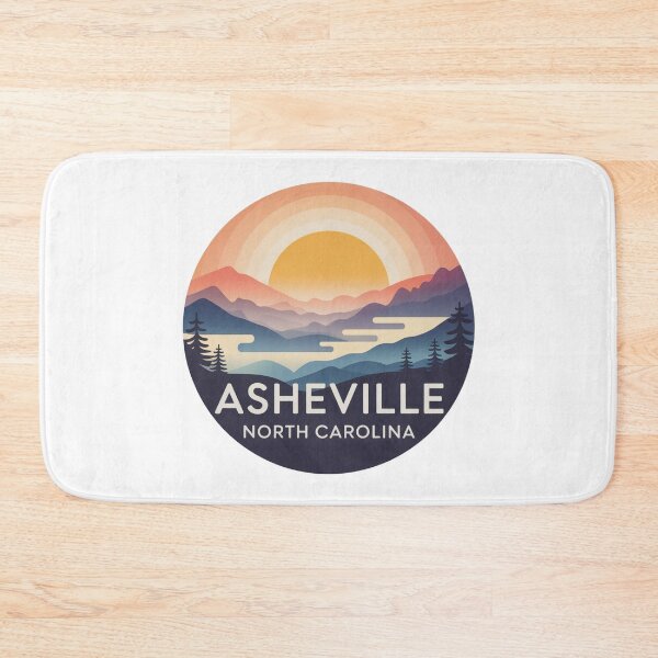 Item preview, Asheville North Carolina: Layered Mountain Circle Art designed and sold by CircinusStore.