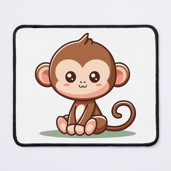 Item preview, Adorable Sitting Baby Monkey Cartoon designed and sold by cchpsz.