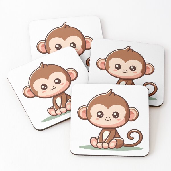 Item preview, Adorable Sitting Baby Monkey Cartoon designed and sold by cchpsz.