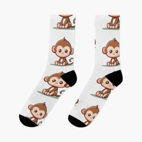 Item preview, Adorable Sitting Baby Monkey Cartoon designed and sold by cchpsz.