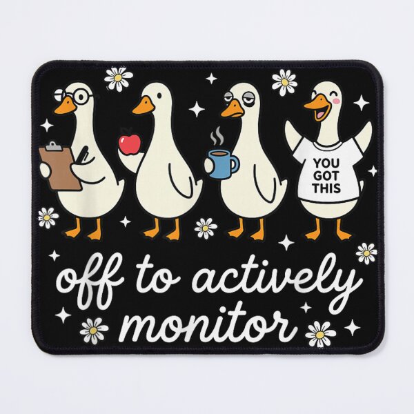 Item preview, Off To Actively Monitor Funny Duck Teacher Testing Season School Humor designed and sold by Phil Ben.