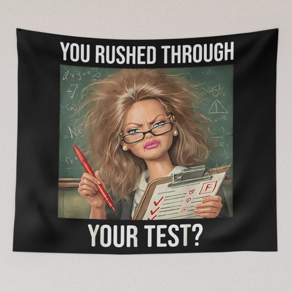 Item preview, You Rushed Through Your Test Funny Stressed Teacher Hair School Humor designed and sold by Phil Ben.