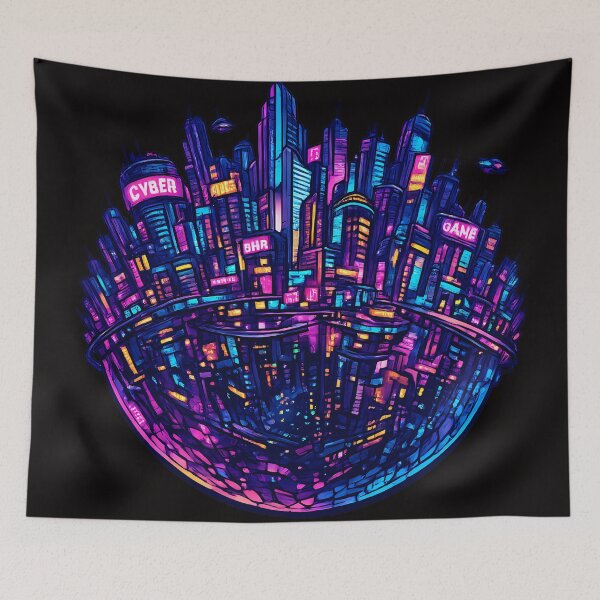 Item preview, Planet Cyberpunk Neon designed and sold by kyokugen.