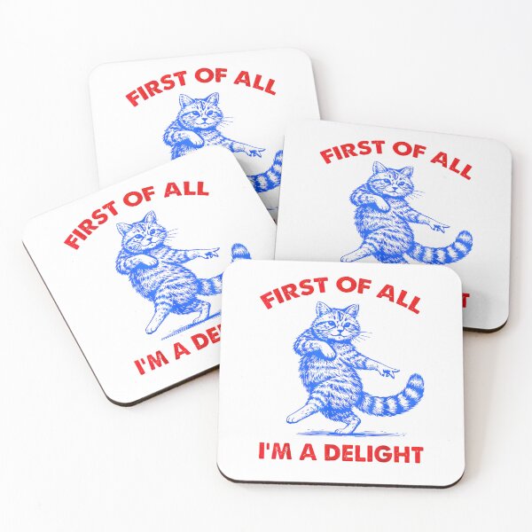 Item preview, First Of All I'm A Delight Roaring Black Cat Saying designed and sold by FerminVigo.