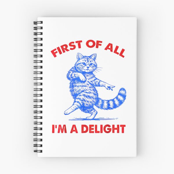 Item preview, First Of All I'm A Delight Roaring Black Cat Saying designed and sold by FerminVigo.
