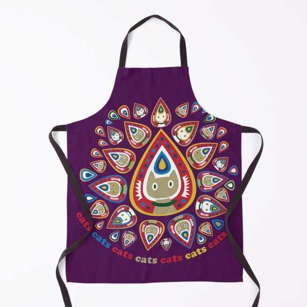 Item preview, Cats, cats, cats, cats, cats, cats, cats! on deep dark purple designed and sold by Julia Marshall Felix.