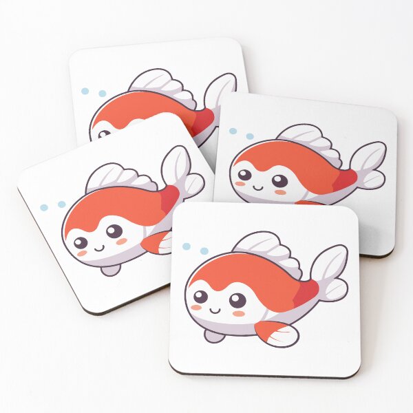Item preview, Cute Red and White Koi Fish Cartoon designed and sold by cchpsz.