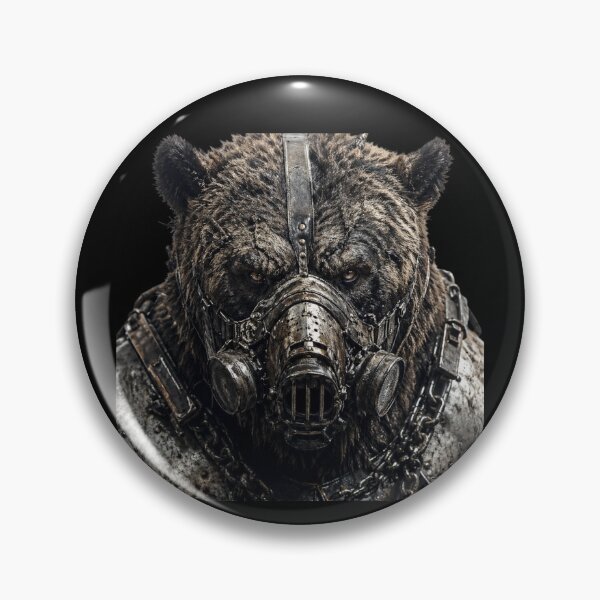Item preview, Armored War Bear - Post-Apocalyptic Cyberpunk Beast designed and sold by VipePrint.