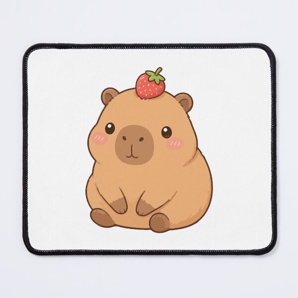 Item preview, Cute Capybara Strawberry Kawaii | Adorable Chubby Capybara Cartoon | Cute Animal Aesthetic designed and sold by stylishdzign.