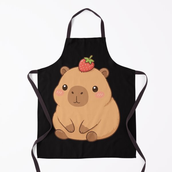 Item preview, Cute Capybara Strawberry Kawaii | Adorable Chubby Capybara Cartoon | Cute Animal Aesthetic designed and sold by stylishdzign.