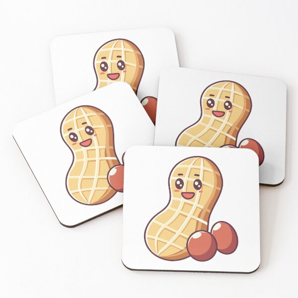 Item preview, Cute Happy Peanut Character Kawaii Nut Illustration designed and sold by cchpsz.