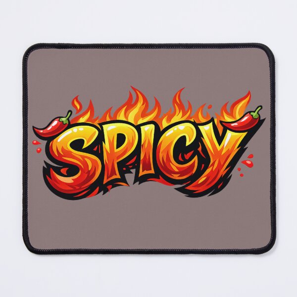 Item preview, Spicy Flame Text Hot Pepper Style Design designed and sold by BROHLine Studio.