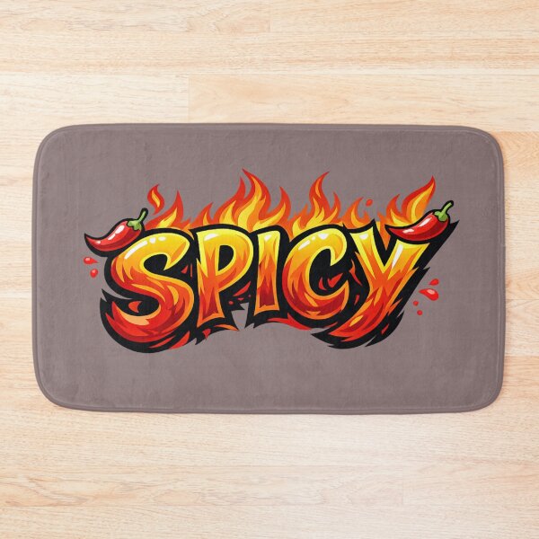 Item preview, Spicy Flame Text Hot Pepper Style Design designed and sold by BROHLine Studio.
