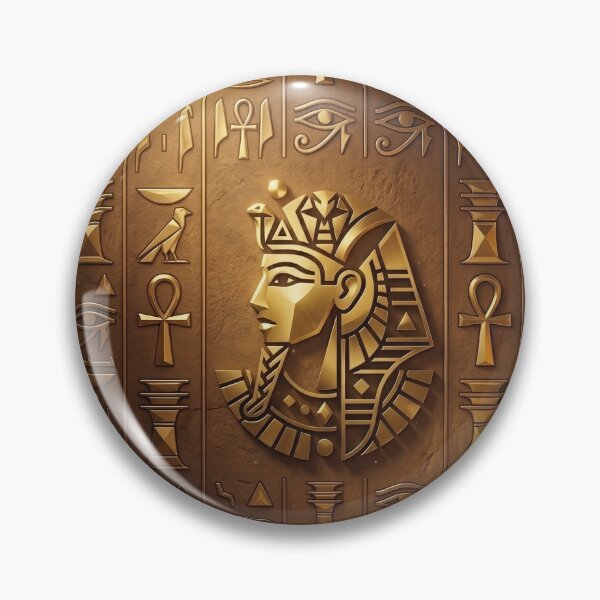 Item preview, Pharaoh’s Cipher - Modern Gold Hieroglyphic Minimalist Art designed and sold by Oddly Blessed.