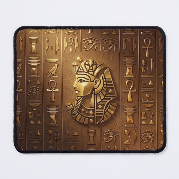 Item preview, Pharaoh’s Cipher - Modern Gold Hieroglyphic Minimalist Art designed and sold by AzmyStore.as .
