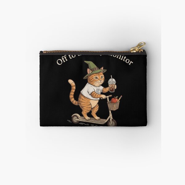 Item preview, Off To Actively Monitor Cute Cat On Scooter With Iced Coffee designed and sold by Daisy Grimes.