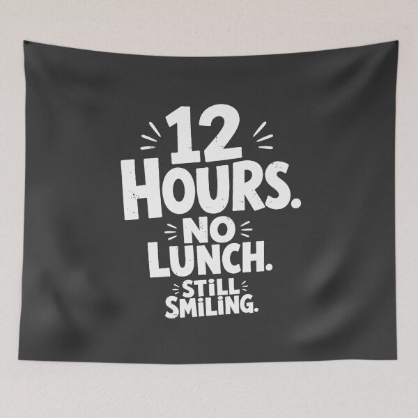 Item preview, 12 Hours No Lunch Still Smiling — Funny Nurse Gift T-Shirt | Nurse Life Humor Shirt for RN designed and sold by KiwyStudio.