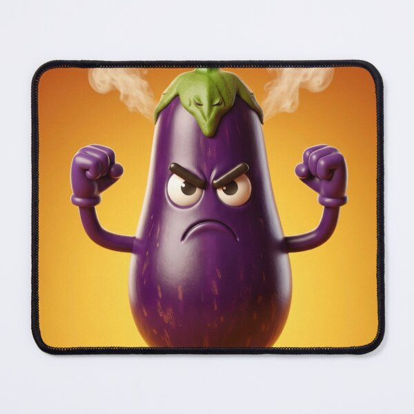 Item preview, Angry Aubergine Part of the Angry Fruit & Veg Collection  designed and sold by Buy us a Coffee Digital Ai Art Design .