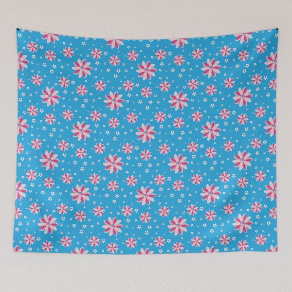 Item preview, Pink daisises and cherry blossoms pattern designed and sold by studiodrchicken.