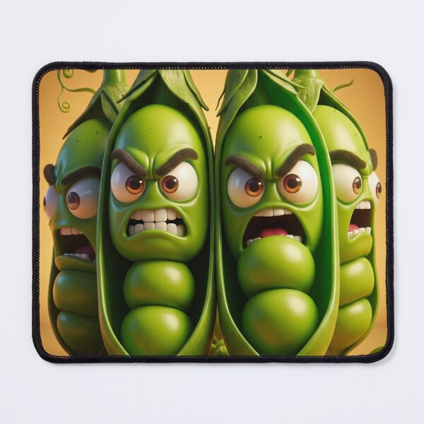 Item preview, Angry Pod of Peas Part of the Angry Fruit & Veg Collection designed and sold by Buy us a Coffee Digital Ai Art Design .
