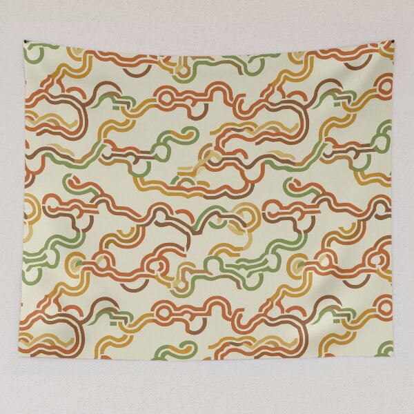 Item preview, Playful Retro Curves – Can You Escape the Maze? designed and sold by mittie101.