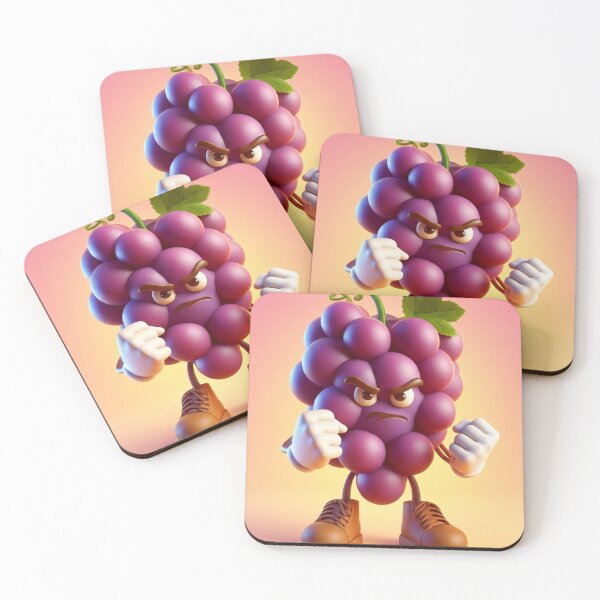 Item preview, Angry Grapes Part of the Angry Fruit & Veg Collection  designed and sold by Buy us a Coffee Digital Ai Art Design .