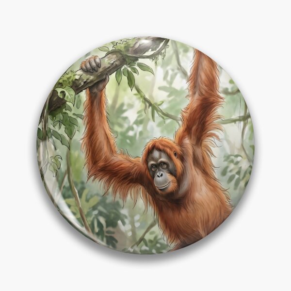 Item preview, Orangutan Pongo Borneo Rainforest Canopy designed and sold by RubisLeaf.
