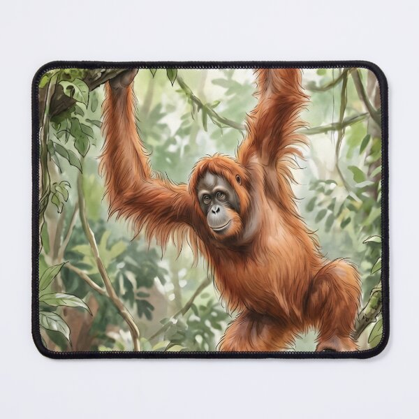 Item preview, Orangutan Pongo Borneo Rainforest Canopy designed and sold by RubisLeaf.