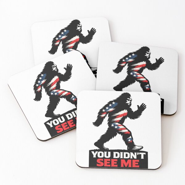 Item preview, You Didn’t See Me Bigfoot USA, Patriotic Sasquatch Design, American Flag, Funny Stealth Meme, Independence Vibe designed and sold by VibeOffline Studio.