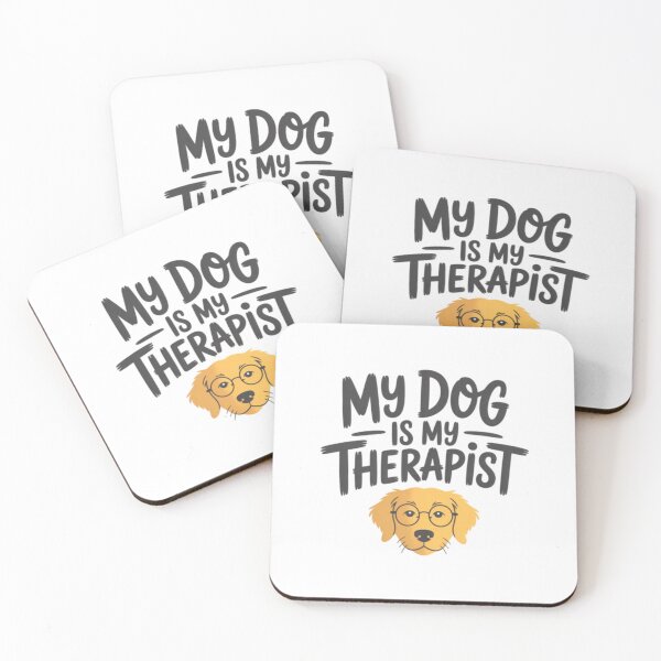 Item preview, My Dog is my Therapist - Funny Minimalist Pet Design designed and sold by WildPeak Threads.