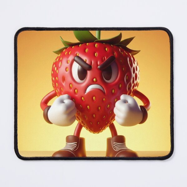 Item preview, Angry Strawberry Part of the Angry Fruit & Veg Collection  designed and sold by Buy us a Coffee Digital Ai Art Design .