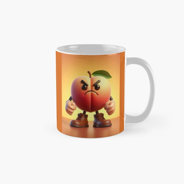 Item preview, Angry Peach Part of the Angry Fruit & Veg Collection  designed and sold by Buy us a Coffee Digital Ai Art Design .