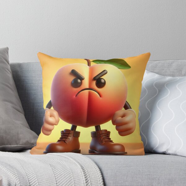 Item preview, Angry Peach Part of the Angry Fruit & Veg Collection  designed and sold by Buy us a Coffee Digital Ai Art Design .