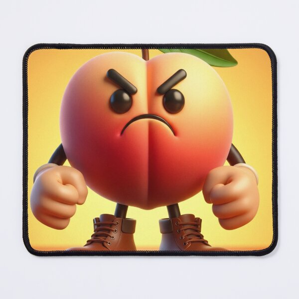 Item preview, Angry Peach Part of the Angry Fruit & Veg Collection  designed and sold by Buy us a Coffee Digital Ai Art Design .