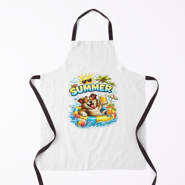 Item preview, Cute Funny Dog Summer Vibes Sticker – Happy Cartoon Dog Pool Party designed and sold by kissing Pets.