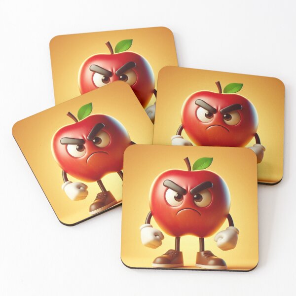 Item preview, Angry Apple Part of the Angry Fruit & Veg Collection  designed and sold by Buy us a Coffee Digital Ai Art Design .