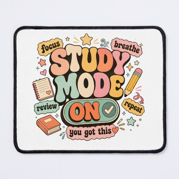 Item preview, Study Mode On - Retro Back to School Motivational Quote designed and sold by Canvas Vibe Studio.