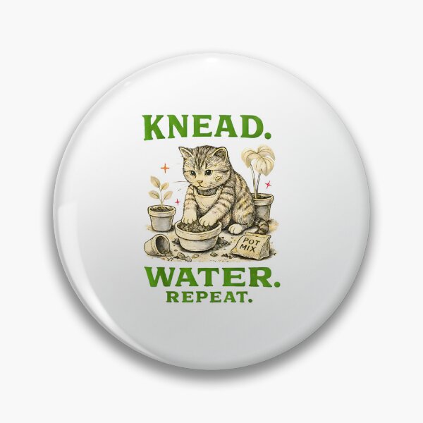 Item preview, Knead Water Repeat Funny Gardener Cat Gardening Meme Women designed and sold by FerminVigo.