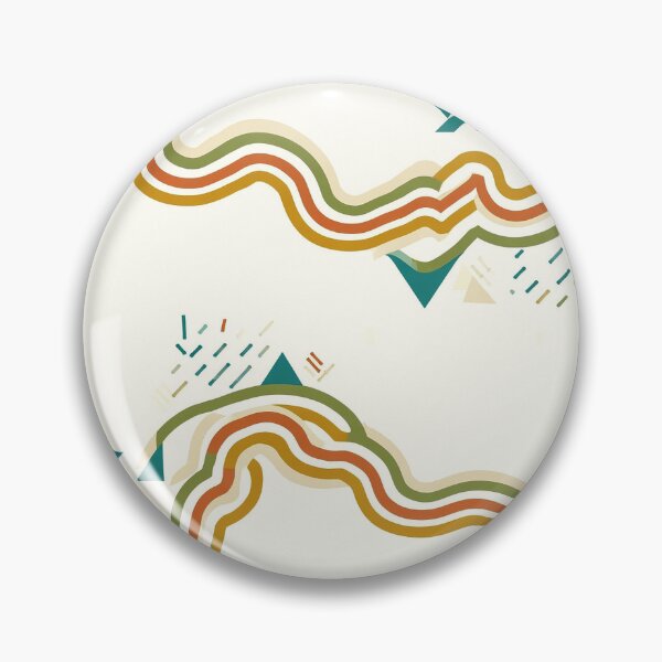Item preview, Retro Waves & Shapes Earthy Abstract Print designed and sold by mittie101.