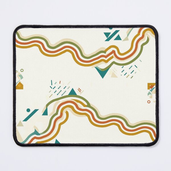 Item preview, Retro Waves & Shapes Earthy Abstract Print designed and sold by mittie101.