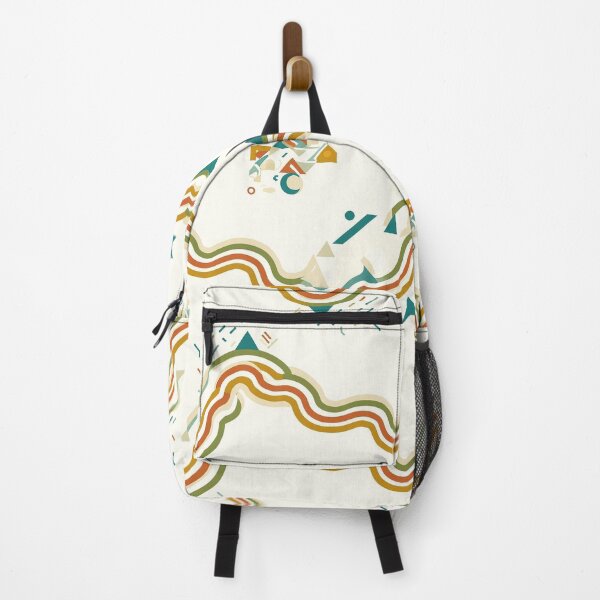 Item preview, Retro Waves & Shapes Earthy Abstract Print designed and sold by mittie101.