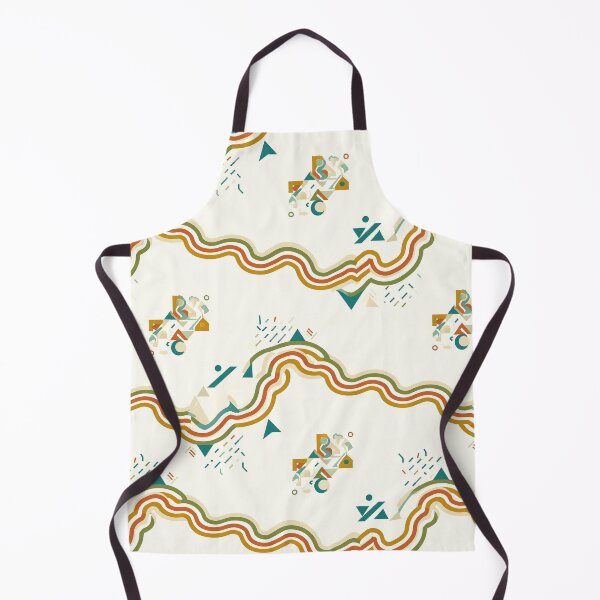 Item preview, Retro Waves & Shapes Earthy Abstract Print designed and sold by mittie101.