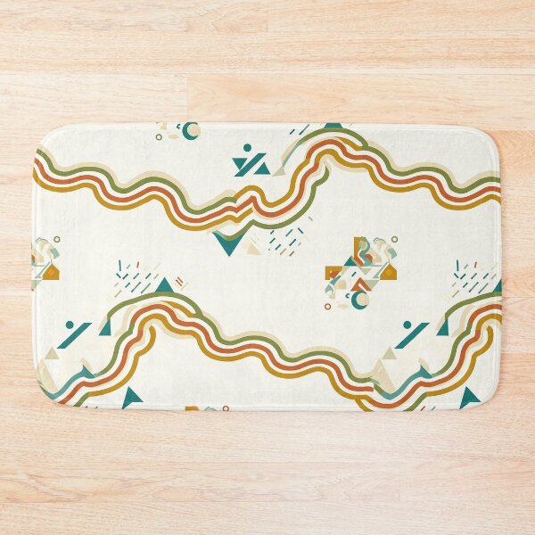 Item preview, Retro Waves & Shapes Earthy Abstract Print designed and sold by mittie101.