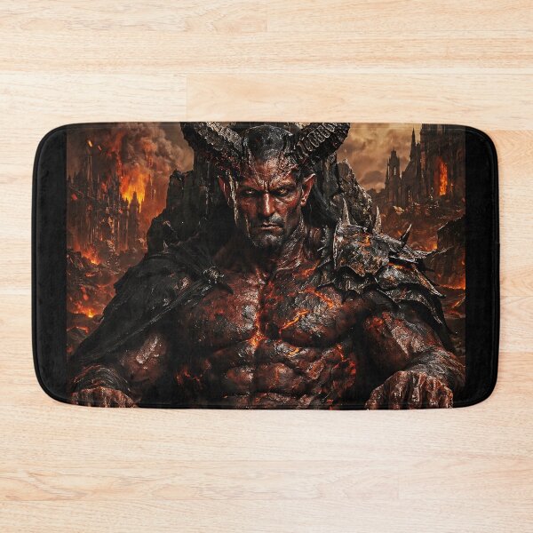 Item preview, Demonic Infernal Warlord on Throne – Dark Fantasy Lava Titan designed and sold by thor81pl.